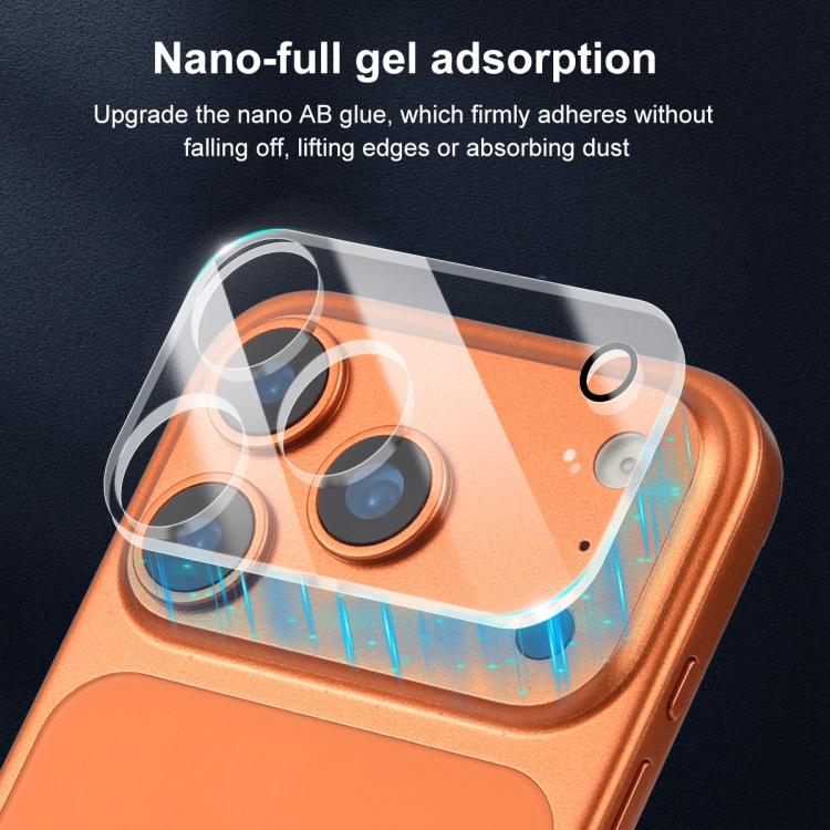 XDcase 5 films de protection transparents intégrés en verre trempé pour appareil photo, pour iPhone 17 Pro Max, pour iPhone 17 Pro, pour iPhone 17, pour iPhone Air