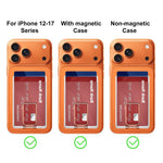 XDcase Support de carte magnétique arrière avec support pour iPhone / Galaxy et plus