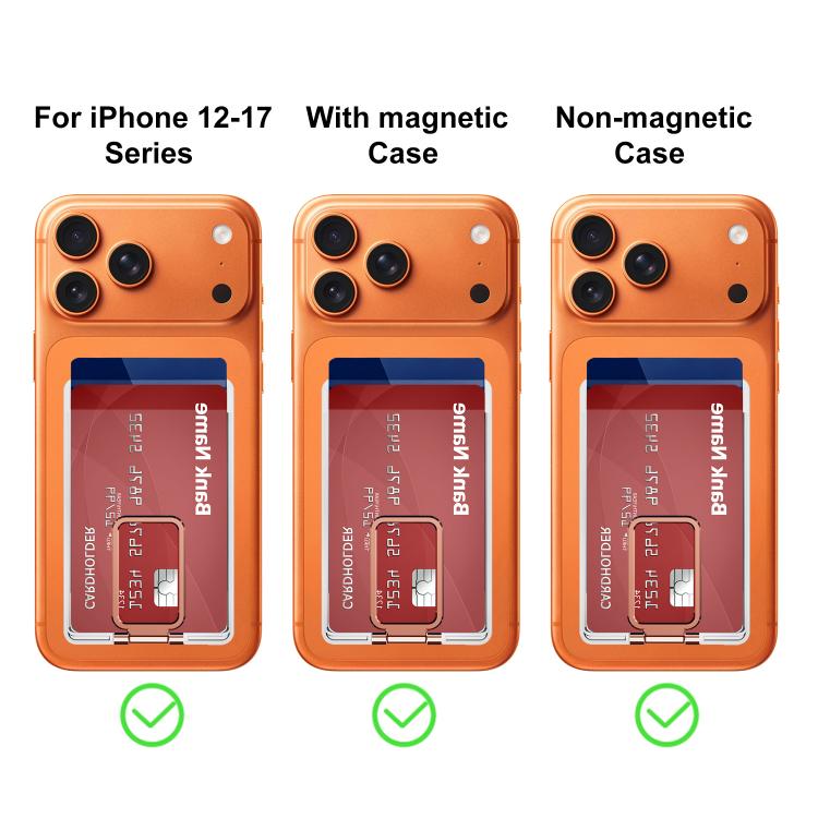 XDcase Support de carte magnétique arrière avec support pour iPhone / Galaxy et plus