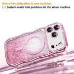 Coque de téléphone magnétique scintillante en TPU à cadre ondulé avec diamant électrolytique, Pour iPhone 17 Pro Max, Pour iPhone 17 Pro, Pour iPhone 17, Pour iPhone 16 Pro Max, Pour iPhone 16 Pro, Pour iPhone 16