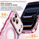 Coque de téléphone magnétique scintillante en TPU à cadre ondulé avec diamant électrolytique, Pour iPhone 17 Pro Max, Pour iPhone 17 Pro, Pour iPhone 17, Pour iPhone 16 Pro Max, Pour iPhone 16 Pro, Pour iPhone 16