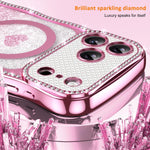 Coque de téléphone magnétique en TPU à paillettes avec étoile en diamant, cadre ondulé, galvanisé, pour iPhone 17 Pro Max, pour iPhone 17 Pro, pour iPhone 17, pour iPhone 16 Pro Max, pour iPhone 16 Pro, pour iPhone 16