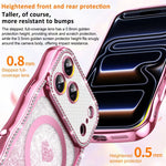 Coque de téléphone magnétique en TPU à paillettes avec étoile en diamant, cadre ondulé, galvanisé, pour iPhone 17 Pro Max, pour iPhone 17 Pro, pour iPhone 17, pour iPhone 16 Pro Max, pour iPhone 16 Pro, pour iPhone 16