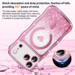 Coque de téléphone magnétique en TPU à paillettes avec étoile en diamant, cadre ondulé, galvanisé, pour iPhone 17 Pro Max, pour iPhone 17 Pro, pour iPhone 17, pour iPhone 16 Pro Max, pour iPhone 16 Pro, pour iPhone 16