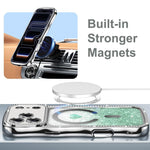 Coque de téléphone magnétique en TPU à paillettes avec étoile en diamant, cadre ondulé, galvanisé, pour iPhone 17 Pro Max, pour iPhone 17 Pro, pour iPhone 17, pour iPhone 16 Pro Max, pour iPhone 16 Pro, pour iPhone 16