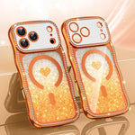 Coque de téléphone magnétique en TPU à paillettes avec étoile en diamant, cadre ondulé, galvanisé, pour iPhone 17 Pro Max, pour iPhone 17 Pro, pour iPhone 17, pour iPhone 16 Pro Max, pour iPhone 16 Pro, pour iPhone 16