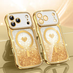Coque de téléphone magnétique en TPU à paillettes avec étoile en diamant, cadre ondulé, galvanisé, pour iPhone 17 Pro Max, pour iPhone 17 Pro, pour iPhone 17, pour iPhone 16 Pro Max, pour iPhone 16 Pro, pour iPhone 16
