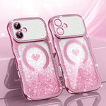 Coque de téléphone magnétique en TPU à paillettes avec étoile en diamant, cadre ondulé, galvanisé, pour iPhone 17 Pro Max, pour iPhone 17 Pro, pour iPhone 17, pour iPhone 16 Pro Max, pour iPhone 16 Pro, pour iPhone 16
