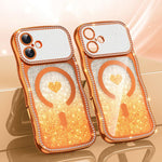Coque de téléphone magnétique en TPU à paillettes avec étoile en diamant, cadre ondulé, galvanisé, pour iPhone 17 Pro Max, pour iPhone 17 Pro, pour iPhone 17, pour iPhone 16 Pro Max, pour iPhone 16 Pro, pour iPhone 16