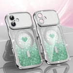 Coque de téléphone magnétique en TPU à paillettes avec étoile en diamant, cadre ondulé, galvanisé, pour iPhone 17 Pro Max, pour iPhone 17 Pro, pour iPhone 17, pour iPhone 16 Pro Max, pour iPhone 16 Pro, pour iPhone 16