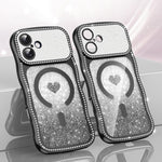 Coque de téléphone magnétique en TPU à paillettes avec étoile en diamant, cadre ondulé, galvanisé, pour iPhone 17 Pro Max, pour iPhone 17 Pro, pour iPhone 17, pour iPhone 16 Pro Max, pour iPhone 16 Pro, pour iPhone 16