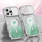 Coque de téléphone magnétique en TPU à paillettes avec étoile en diamant, cadre ondulé, galvanisé, pour iPhone 17 Pro Max, pour iPhone 17 Pro, pour iPhone 17, pour iPhone 16 Pro Max, pour iPhone 16 Pro, pour iPhone 16