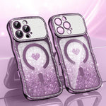 Coque de téléphone magnétique en TPU à paillettes avec étoile en diamant, cadre ondulé, galvanisé, pour iPhone 17 Pro Max, pour iPhone 17 Pro, pour iPhone 17, pour iPhone 16 Pro Max, pour iPhone 16 Pro, pour iPhone 16
