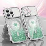 Coque de téléphone magnétique en TPU à paillettes avec étoile en diamant, cadre ondulé, galvanisé, pour iPhone 17 Pro Max, pour iPhone 17 Pro, pour iPhone 17, pour iPhone 16 Pro Max, pour iPhone 16 Pro, pour iPhone 16