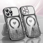 Coque de téléphone magnétique en TPU à paillettes avec étoile en diamant, cadre ondulé, galvanisé, pour iPhone 17 Pro Max, pour iPhone 17 Pro, pour iPhone 17, pour iPhone 16 Pro Max, pour iPhone 16 Pro, pour iPhone 16
