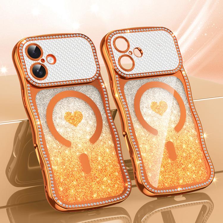 Coque de téléphone magnétique en TPU à paillettes avec étoile en diamant, cadre ondulé, galvanisé, pour iPhone 17 Pro Max, pour iPhone 17 Pro, pour iPhone 17, pour iPhone 16 Pro Max, pour iPhone 16 Pro, pour iPhone 16