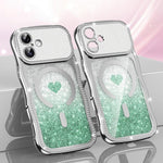 Coque de téléphone magnétique en TPU à paillettes avec étoile en diamant, cadre ondulé, galvanisé, pour iPhone 17 Pro Max, pour iPhone 17 Pro, pour iPhone 17, pour iPhone 16 Pro Max, pour iPhone 16 Pro, pour iPhone 16