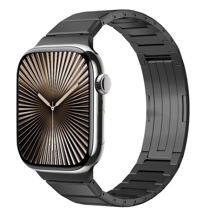 Bracelet de montre à fermoir pliant à une perle en alliage de titane, pour Apple Watch 46mm / 49mm / 45mm / 44mm, pour Apple Watch 42mm / 41mm / 40mm / 38mm