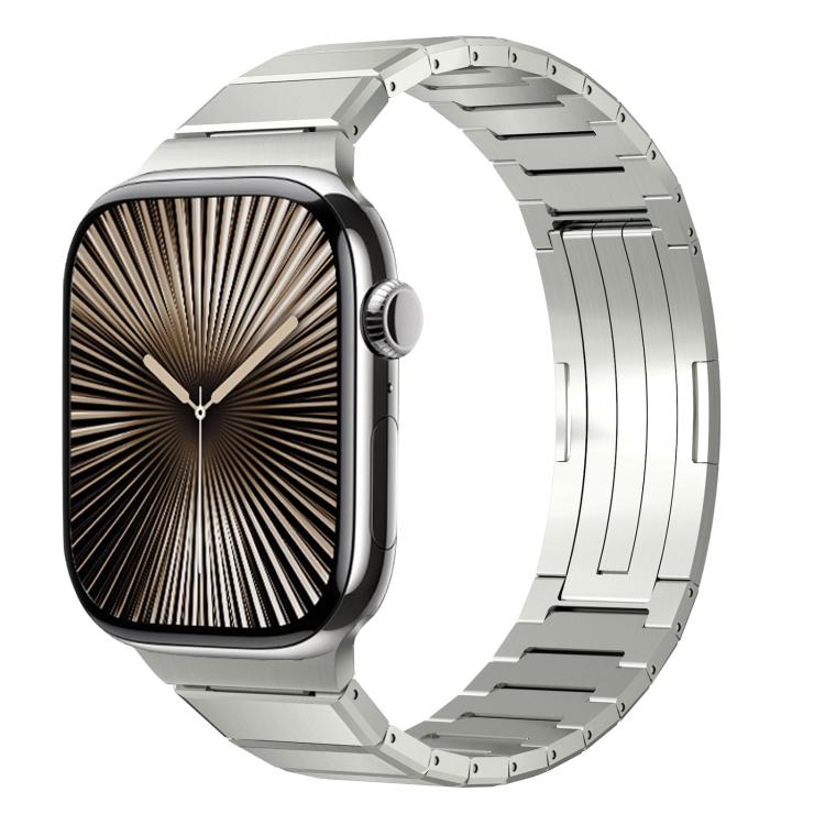 Bracelet de montre à fermoir pliant à une perle en alliage de titane, pour Apple Watch 46mm / 49mm / 45mm / 44mm, pour Apple Watch 42mm / 41mm / 40mm / 38mm