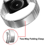 Bracelet de montre à fermoir pliant à une perle en alliage de titane, pour Apple Watch 46mm / 49mm / 45mm / 44mm, pour Apple Watch 42mm / 41mm / 40mm / 38mm