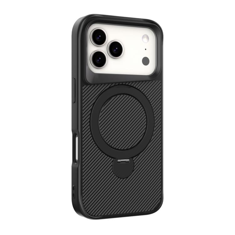 Coque de Téléphone MagSafe 360 avec Texture Fibre de Carbone, Pour iPhone 17 Pro Max