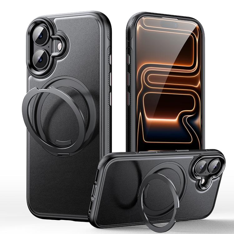 Étui de téléphone en cuir avec support magnétique rotatif à 360 degrés, pour iPhone 17 Pro Max, pour iPhone 17 Pro, pour iPhone 17, pour iPhone Air, pour iPhone 16 Pro Max, pour iPhone 16 Pro, pour iPhone 16 Plus, pour iPhone 16