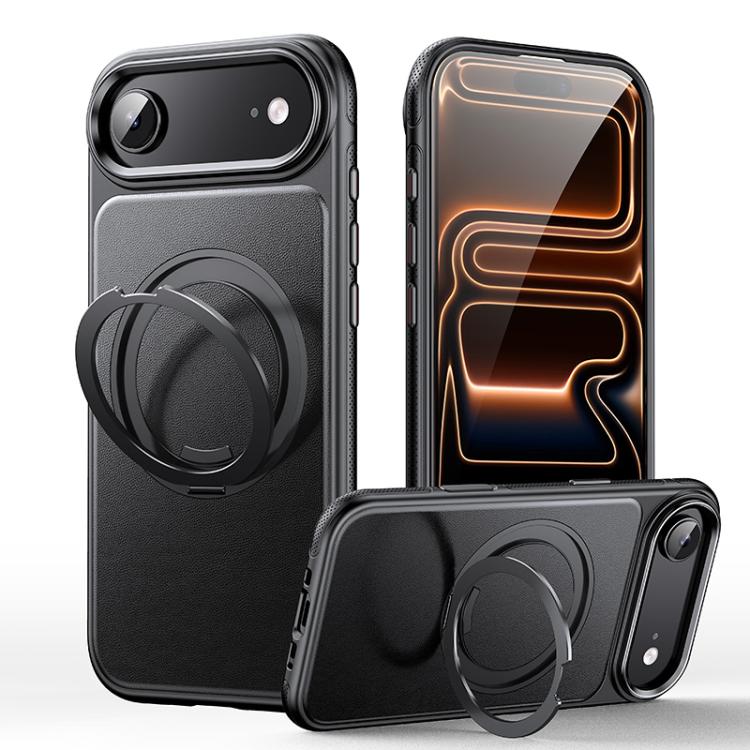 Étui de téléphone en cuir avec support magnétique rotatif à 360 degrés, pour iPhone 17 Pro Max, pour iPhone 17 Pro, pour iPhone 17, pour iPhone Air, pour iPhone 16 Pro Max, pour iPhone 16 Pro, pour iPhone 16 Plus, pour iPhone 16