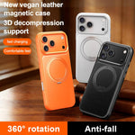 Étui de téléphone en cuir avec support magnétique rotatif à 360 degrés, pour iPhone 17 Pro Max, pour iPhone 17 Pro, pour iPhone 17, pour iPhone Air, pour iPhone 16 Pro Max, pour iPhone 16 Pro, pour iPhone 16 Plus, pour iPhone 16