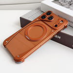 Coque de téléphone magnétique Weasel Original Color en métal sans cadre avec support rotatif à 360°, pour iPhone 17 Pro Max, pour iPhone 17 Pro
