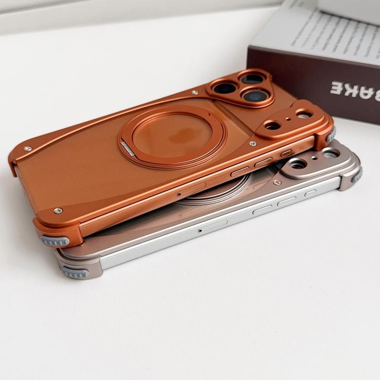 Coque de téléphone magnétique Weasel Original Color en métal sans cadre avec support rotatif à 360°, pour iPhone 17 Pro Max, pour iPhone 17 Pro