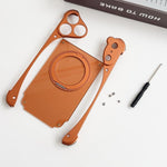 Coque de téléphone magnétique Weasel Original Color en métal sans cadre avec support rotatif à 360°, pour iPhone 17 Pro Max, pour iPhone 17 Pro