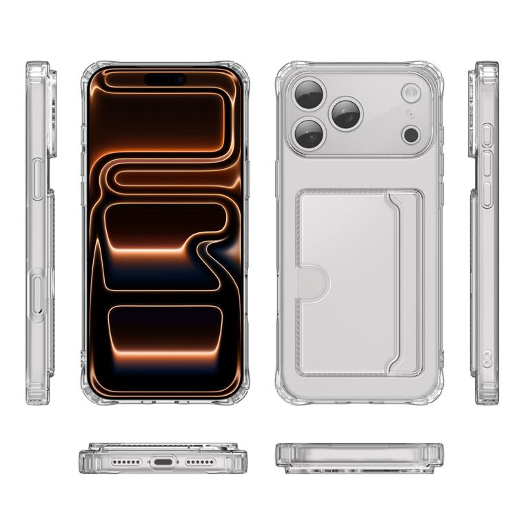 Coque de téléphone XDcase en TPU transparent avec fente pour carte et trous précis, Pour iPhone 17 Pro Max, Pour iPhone 17 Pro, Pour iPhone 17, Pour iPhone Air
