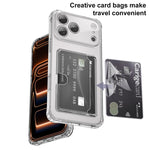 Coque de téléphone XDcase en TPU transparent avec fente pour carte et trous précis, Pour iPhone 17 Pro Max, Pour iPhone 17 Pro, Pour iPhone 17, Pour iPhone Air