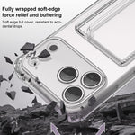 Coque de téléphone XDcase en TPU transparent avec fente pour carte et trous précis, Pour iPhone 17 Pro Max, Pour iPhone 17 Pro, Pour iPhone 17, Pour iPhone Air