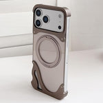 Coque de téléphone magnétique Dolphin Original Color en métal sans cadre avec support rotatif à 360°, pour iPhone 17 Pro Max, pour iPhone 17 Pro