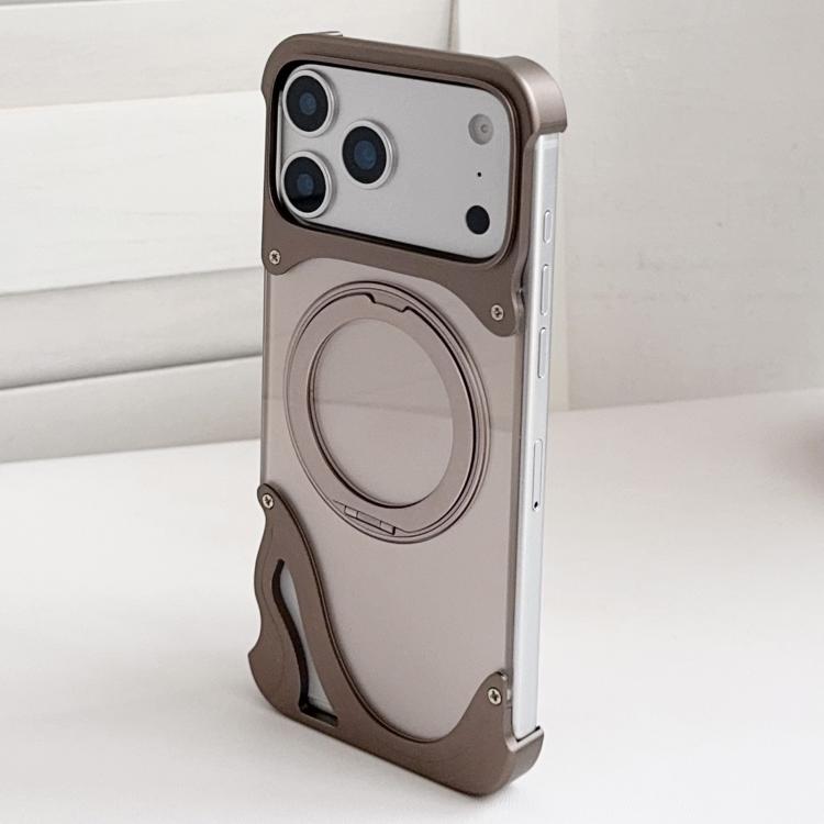 Coque de téléphone magnétique Dolphin Original Color en métal sans cadre avec support rotatif à 360°, pour iPhone 17 Pro Max, pour iPhone 17 Pro