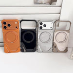 Coque de téléphone magnétique Dolphin Original Color en métal sans cadre avec support rotatif à 360°, pour iPhone 17 Pro Max, pour iPhone 17 Pro