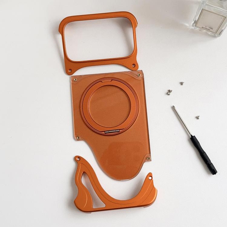Coque de téléphone magnétique Dolphin Original Color en métal sans cadre avec support rotatif à 360°, pour iPhone 17 Pro Max, pour iPhone 17 Pro