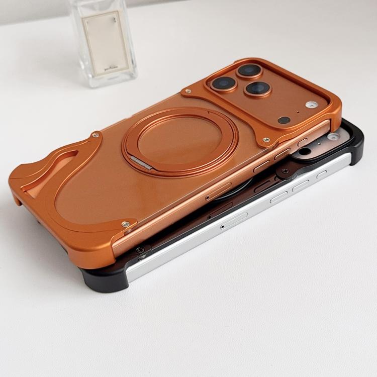 Coque de téléphone magnétique Dolphin Original Color en métal sans cadre avec support rotatif à 360°, pour iPhone 17 Pro Max, pour iPhone 17 Pro