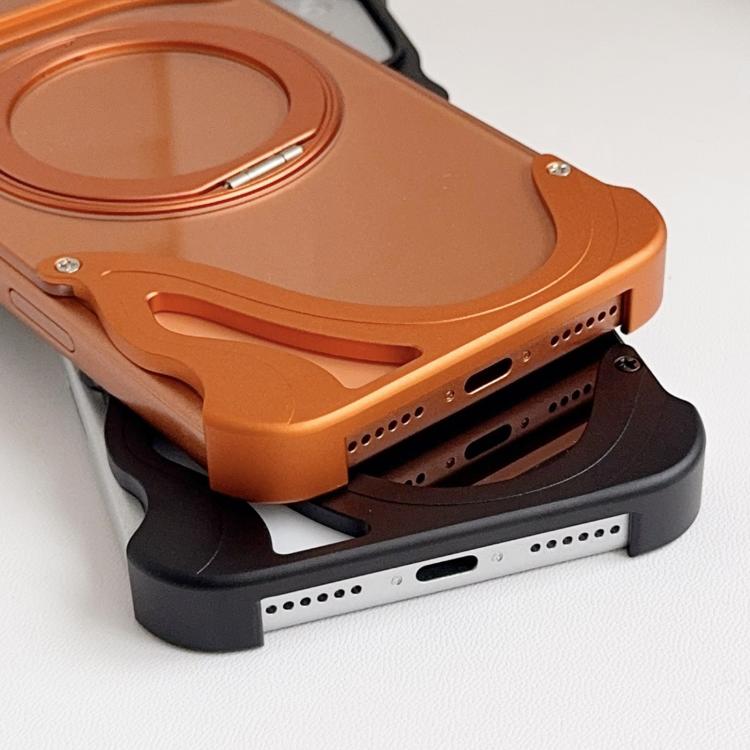 Coque de téléphone magnétique Dolphin Original Color en métal sans cadre avec support rotatif à 360°, pour iPhone 17 Pro Max, pour iPhone 17 Pro