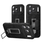 Étui de téléphone en similicuir avec support métallique caché au poignet SULADA, pour iPhone 17 Pro Max, pour iPhone 17 Pro, pour iPhone 17, pour iPhone 16 Pro Max, pour iPhone 16 Pro, pour iPhone 16