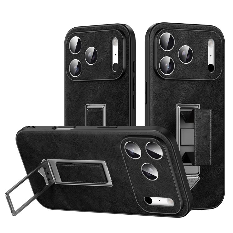 Étui de téléphone en similicuir avec support métallique caché au poignet SULADA, pour iPhone 17 Pro Max, pour iPhone 17 Pro, pour iPhone 17, pour iPhone 16 Pro Max, pour iPhone 16 Pro, pour iPhone 16
