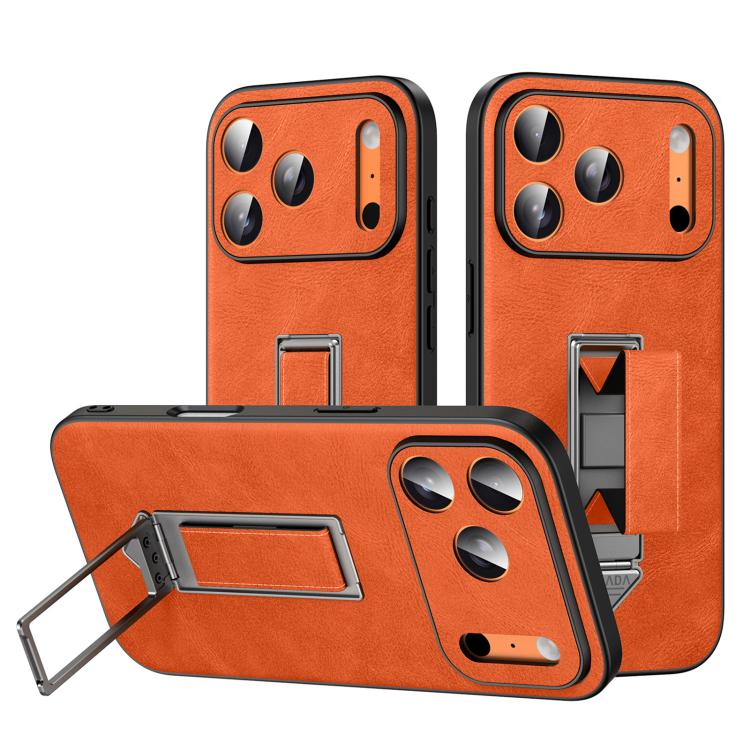 Étui de téléphone en similicuir avec support métallique caché au poignet SULADA, pour iPhone 17 Pro Max, pour iPhone 17 Pro, pour iPhone 17, pour iPhone 16 Pro Max, pour iPhone 16 Pro, pour iPhone 16