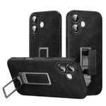 Étui de téléphone en similicuir avec support métallique caché au poignet SULADA, pour iPhone 17 Pro Max, pour iPhone 17 Pro, pour iPhone 17, pour iPhone 16 Pro Max, pour iPhone 16 Pro, pour iPhone 16