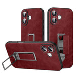 Étui de téléphone en similicuir avec support métallique caché au poignet SULADA, pour iPhone 17 Pro Max, pour iPhone 17 Pro, pour iPhone 17, pour iPhone 16 Pro Max, pour iPhone 16 Pro, pour iPhone 16