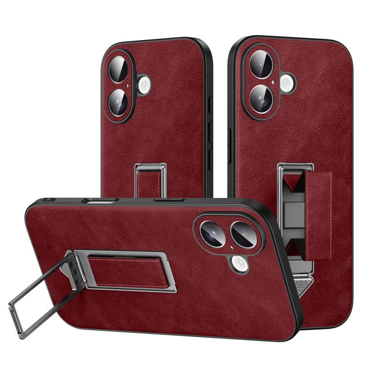 Étui de téléphone en similicuir avec support métallique caché au poignet SULADA, pour iPhone 17 Pro Max, pour iPhone 17 Pro, pour iPhone 17, pour iPhone 16 Pro Max, pour iPhone 16 Pro, pour iPhone 16