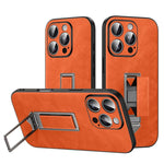 Étui de téléphone en similicuir avec support métallique caché au poignet SULADA, pour iPhone 17 Pro Max, pour iPhone 17 Pro, pour iPhone 17, pour iPhone 16 Pro Max, pour iPhone 16 Pro, pour iPhone 16
