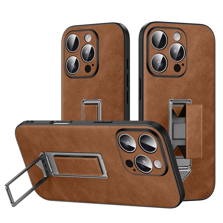 Étui de téléphone en similicuir avec support métallique caché au poignet SULADA, pour iPhone 17 Pro Max, pour iPhone 17 Pro, pour iPhone 17, pour iPhone 16 Pro Max, pour iPhone 16 Pro, pour iPhone 16