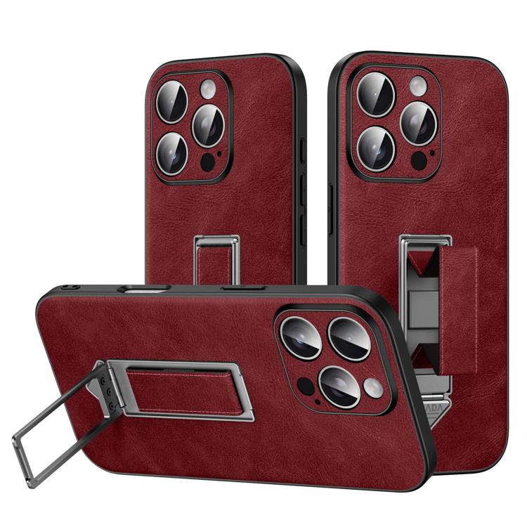 Étui de téléphone en similicuir avec support métallique caché au poignet SULADA, pour iPhone 17 Pro Max, pour iPhone 17 Pro, pour iPhone 17, pour iPhone 16 Pro Max, pour iPhone 16 Pro, pour iPhone 16