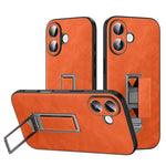 Étui de téléphone en similicuir avec support métallique caché au poignet SULADA, pour iPhone 17 Pro Max, pour iPhone 17 Pro, pour iPhone 17, pour iPhone 16 Pro Max, pour iPhone 16 Pro, pour iPhone 16